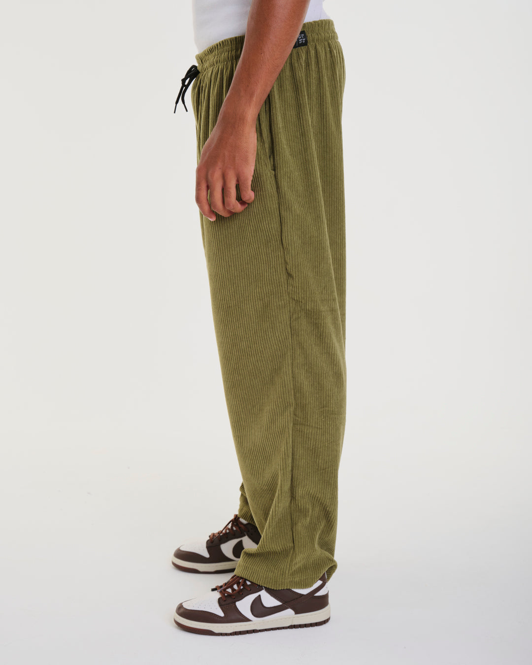 Oversized Corduroy Pants - Moss Green