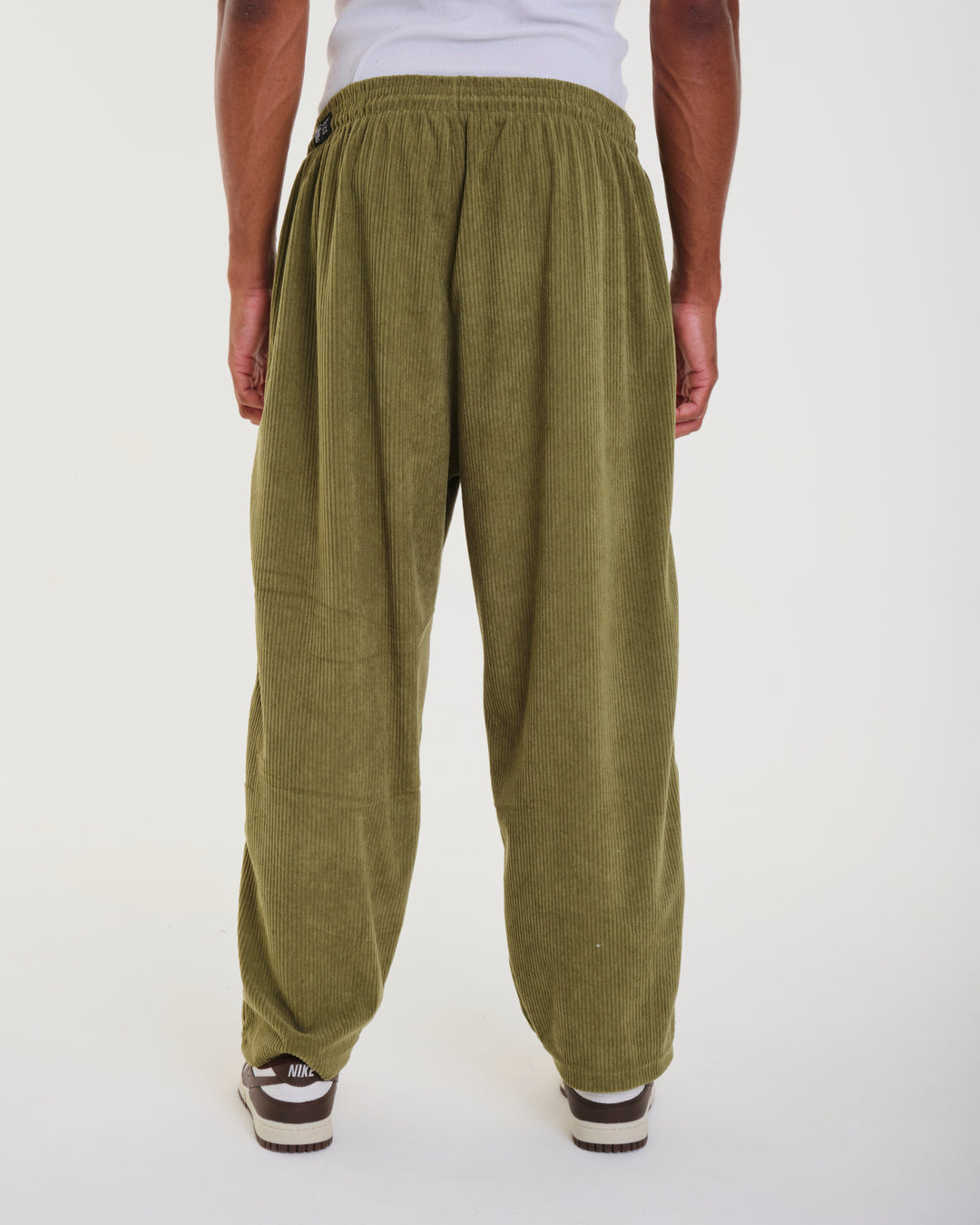 Oversized Corduroy Pants - Moss Green