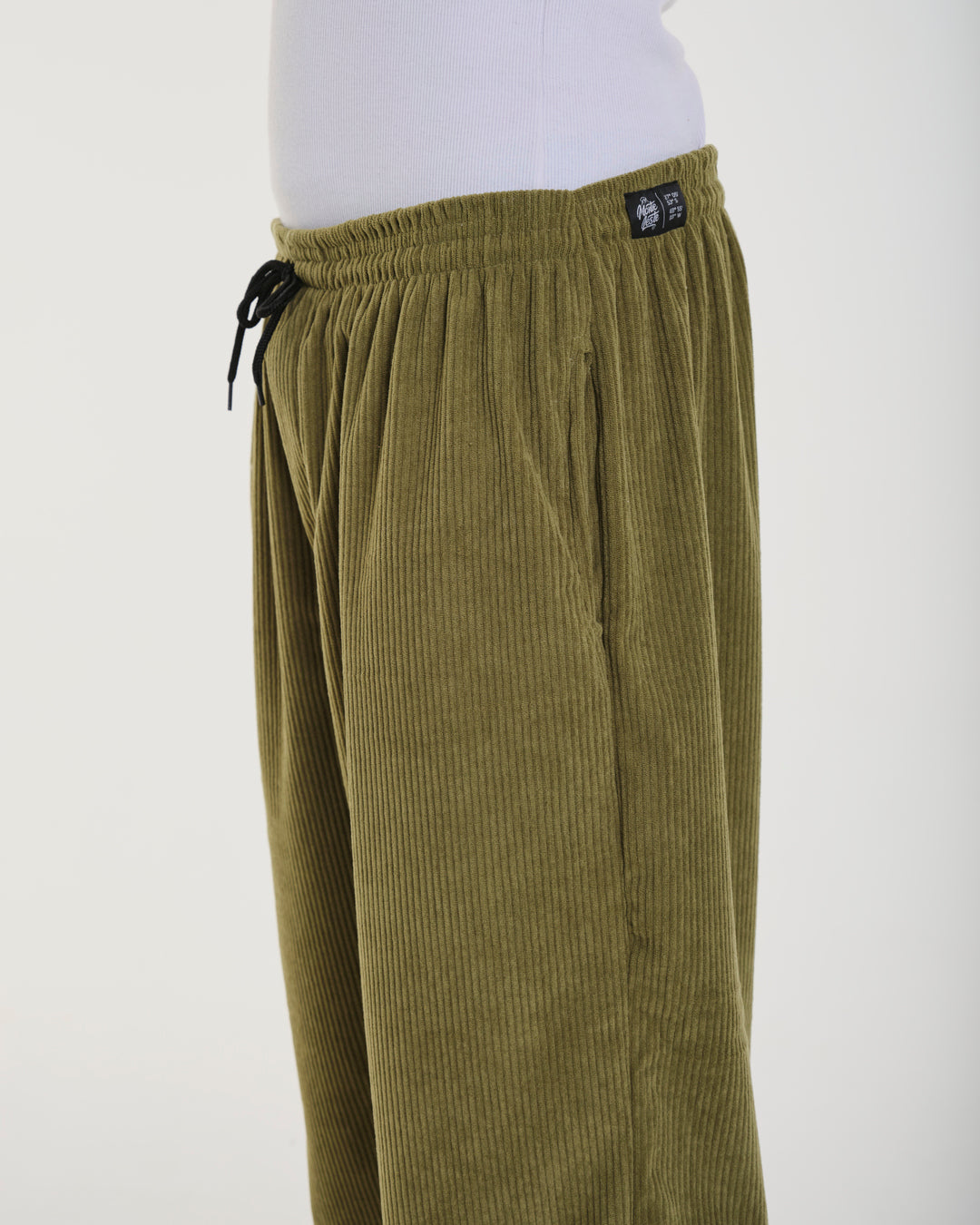 Oversized Corduroy Pants - Moss Green