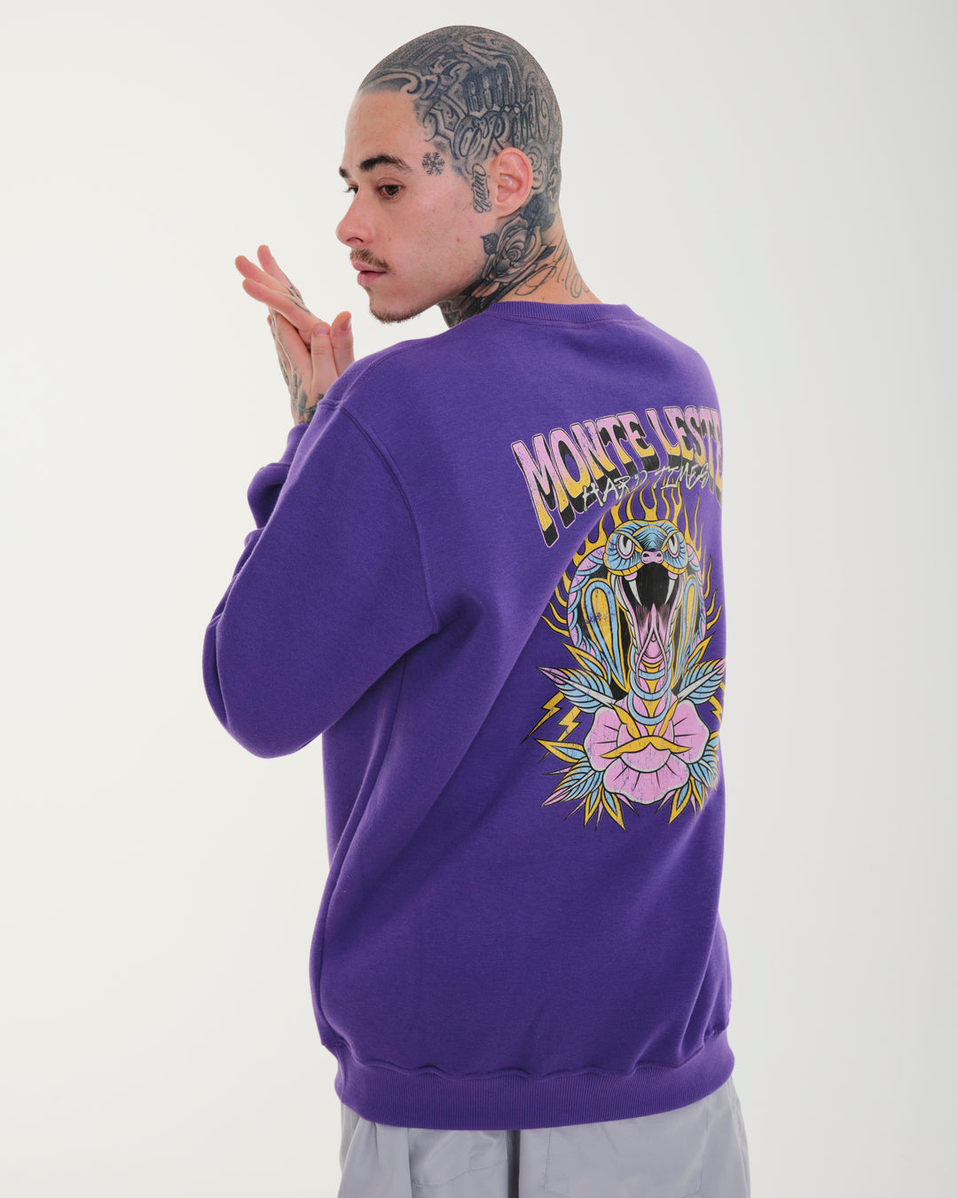 Crewneck Sweatshirt - Times Purple