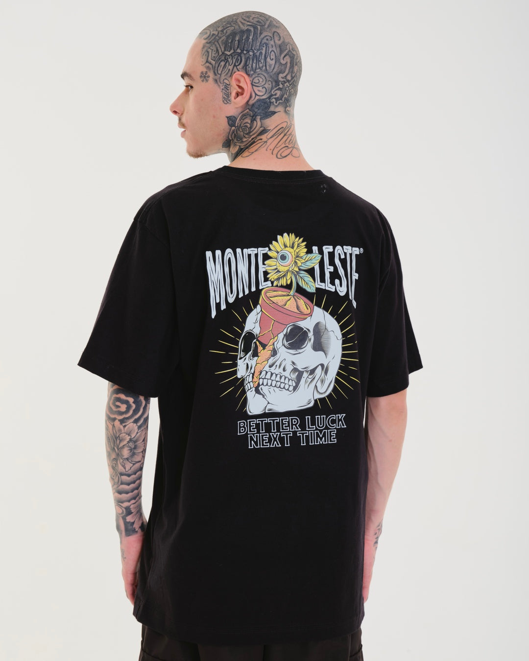 Printed Regular T-Shirt - Face Black