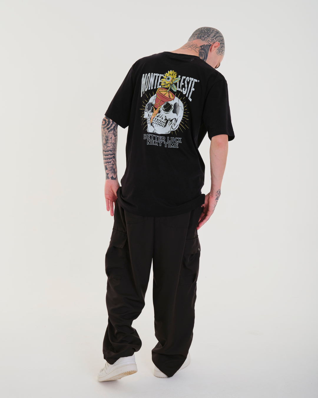 Printed Regular T-Shirt - Face Black