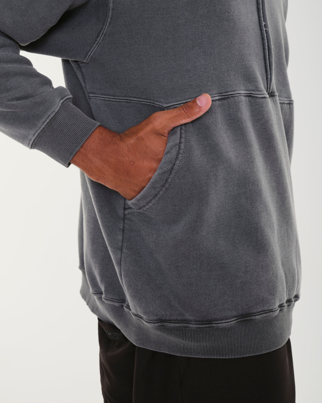 High Collar Sweatshirt - Washed Solid