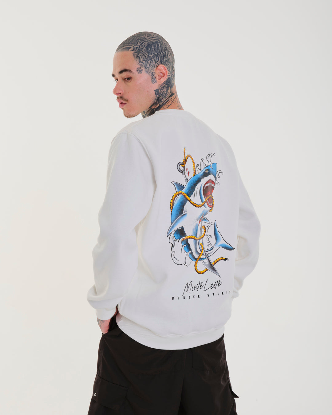 Crewneck Sweatshirt - Hunted Off White