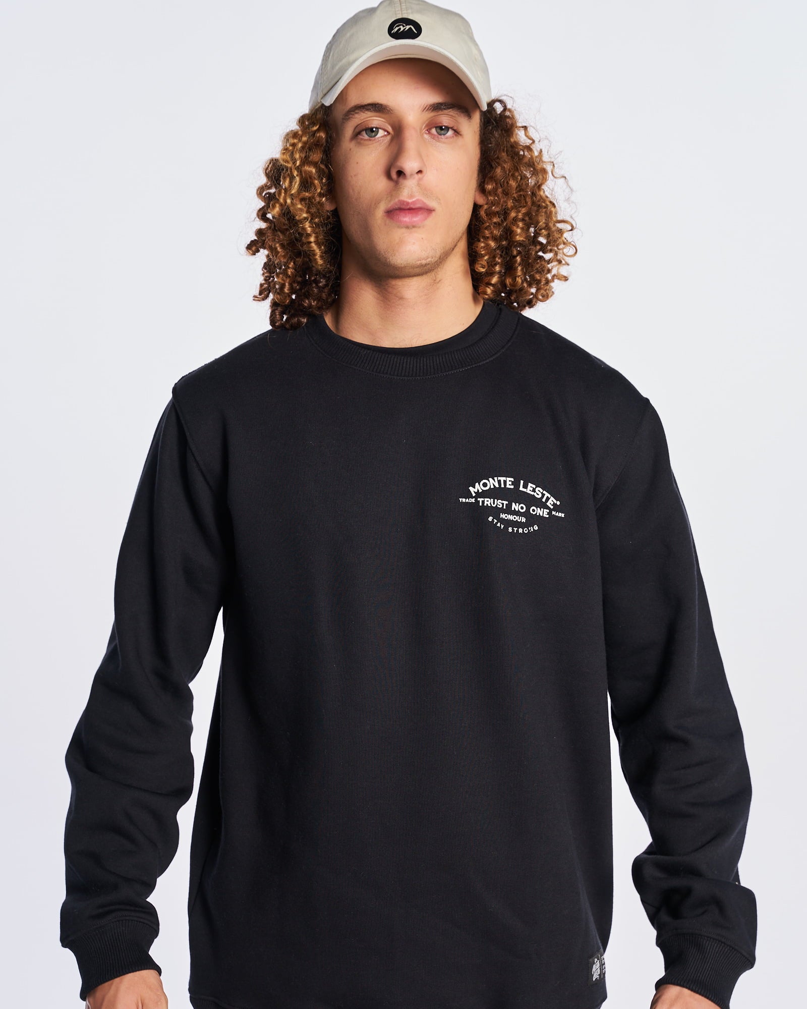 Pullover Sweatshirt Crew Neck - Fire Tiger Black