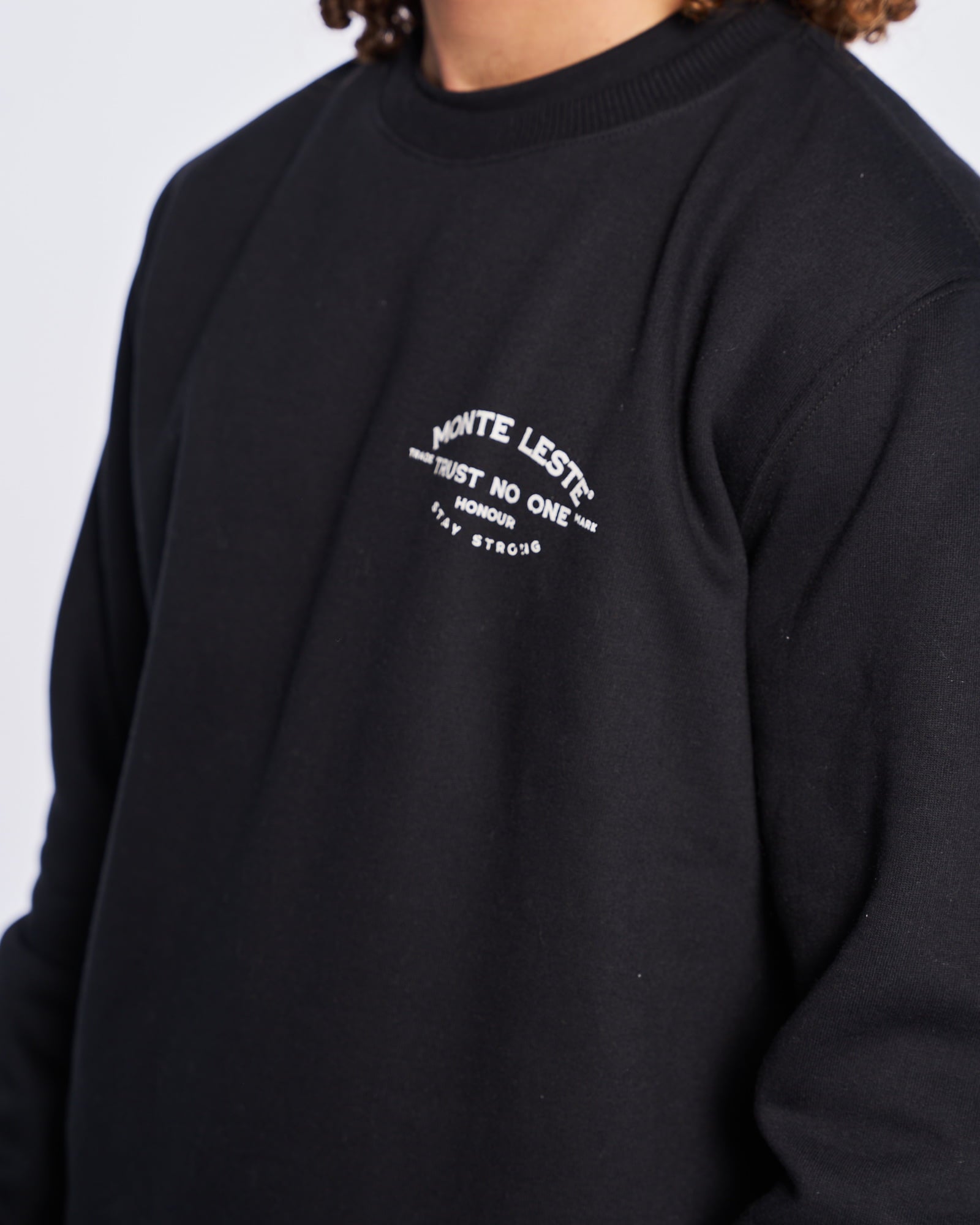 Pullover Sweatshirt Crew Neck - Fire Tiger Black