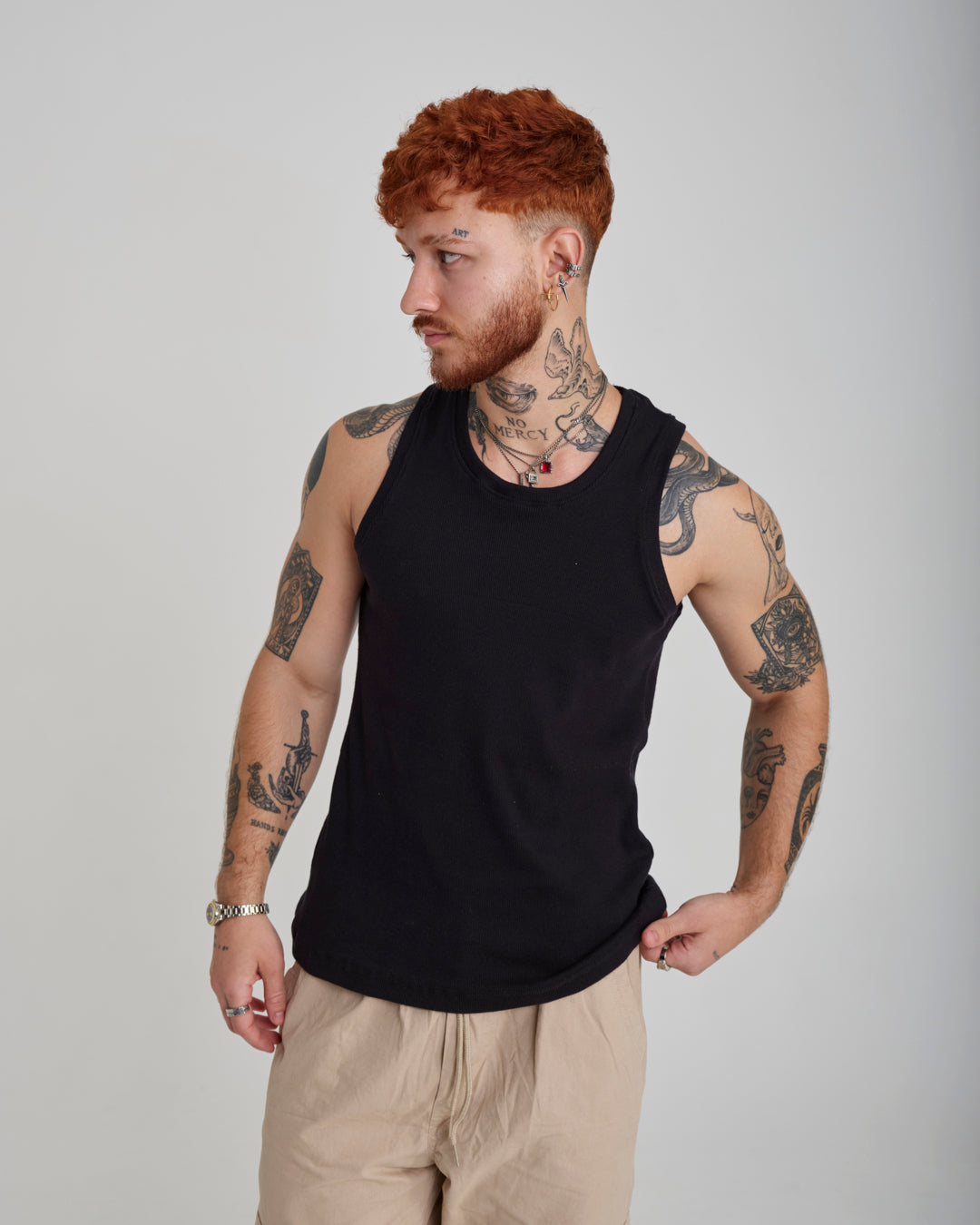 Tank Top Elastic Canelada - Black