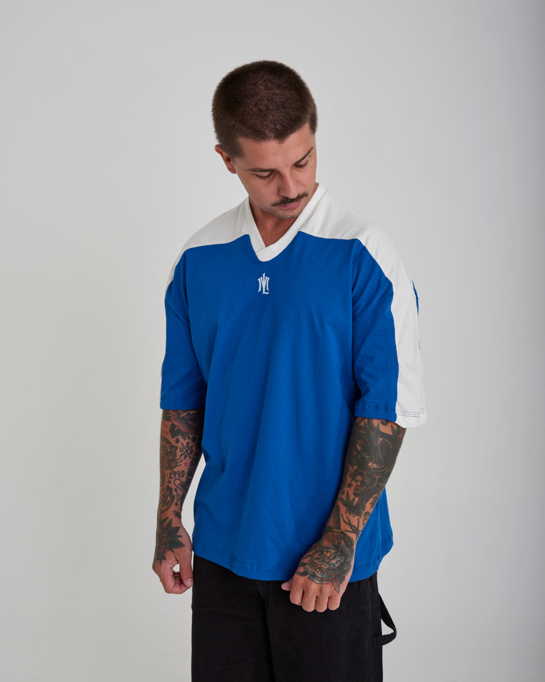 Oversized Jersey T-Shirt - ML Blue Royal