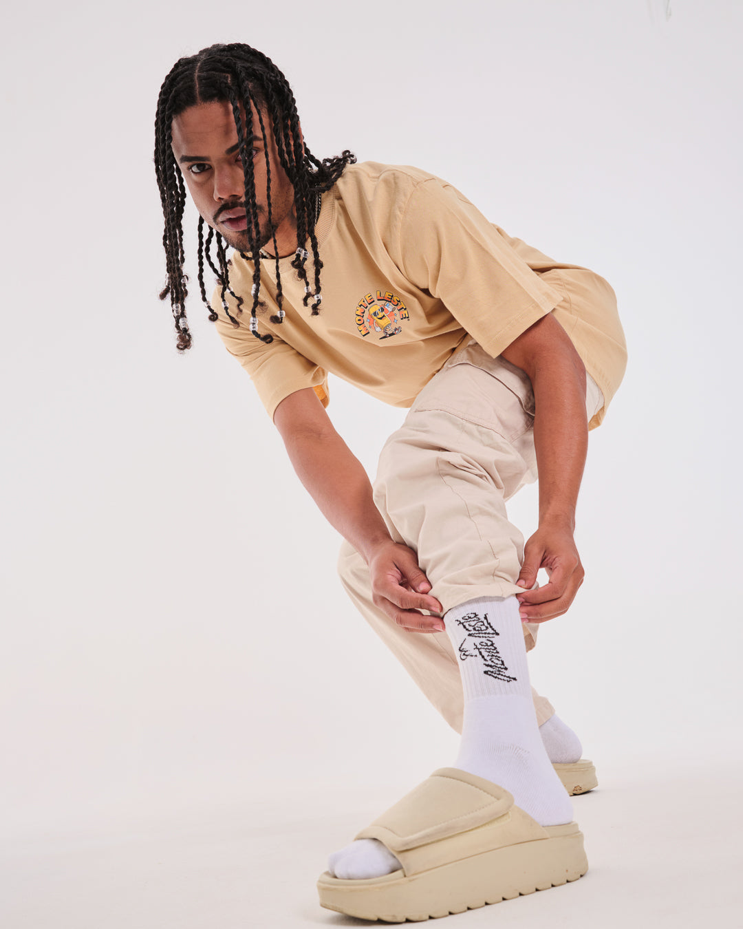 T-Shirt Regular Printed - Vibes Sand