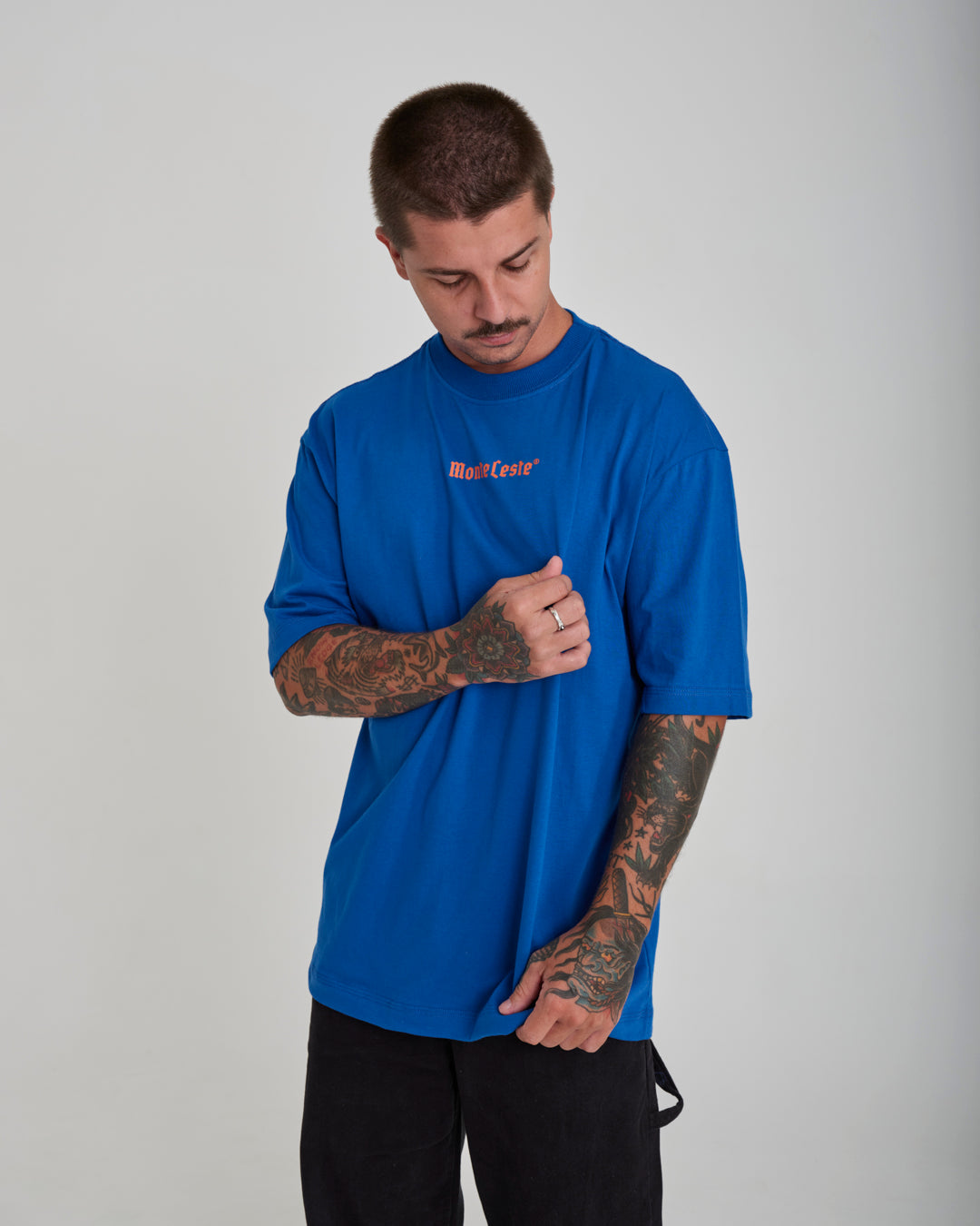T-Shirt Oversized Printed Classic - Blue Royal