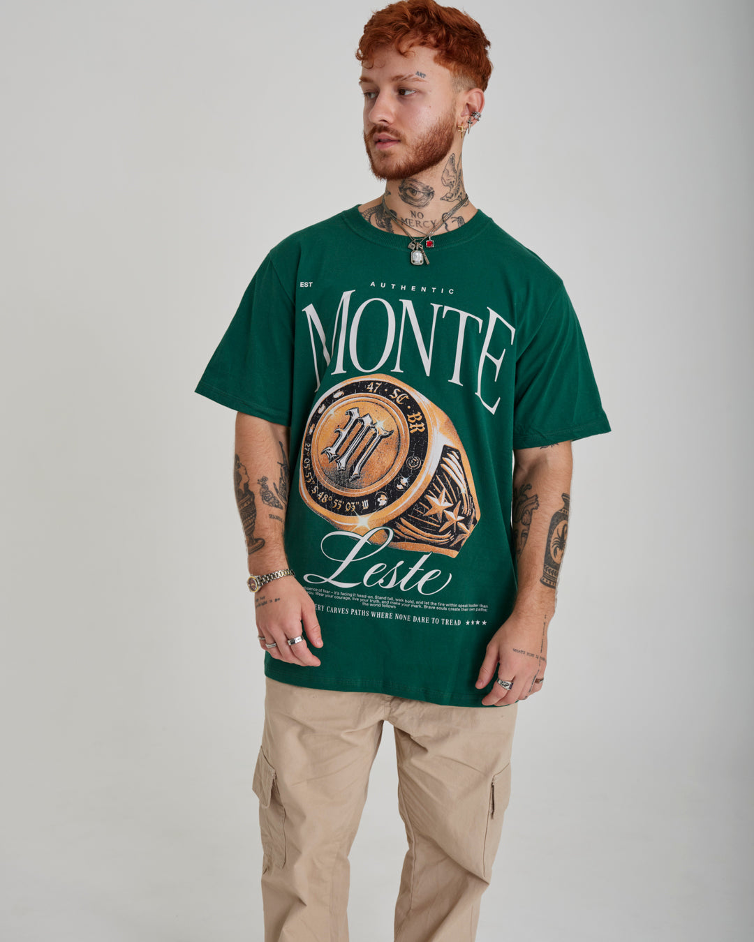 T-Shirt Regular Printed - Champs Green