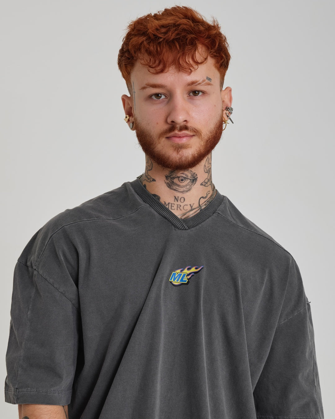 T-Shirt Jersey Oversized - Fuego Gray Washed