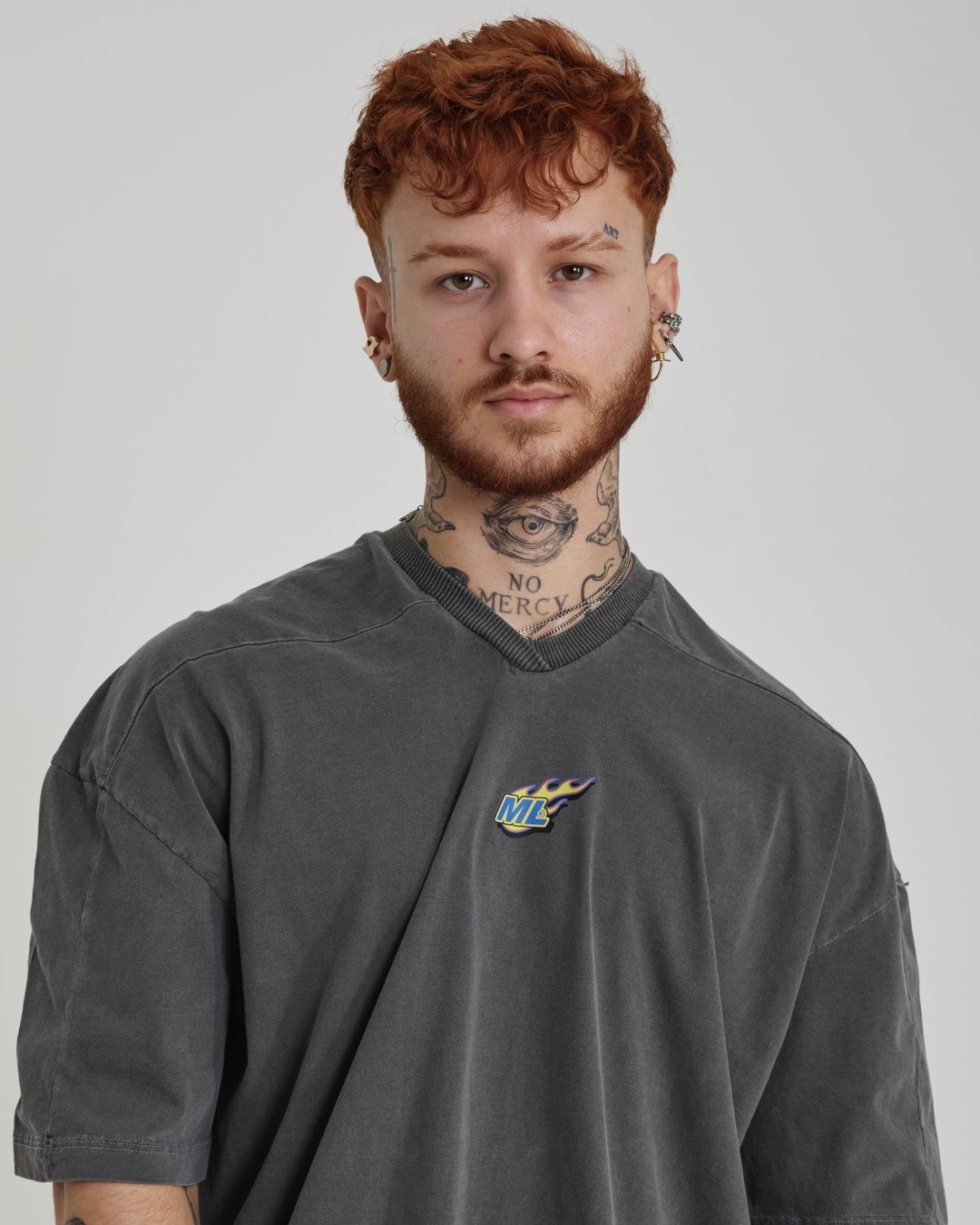 T-Shirt Jersey Oversized - Fuego Gray Washed