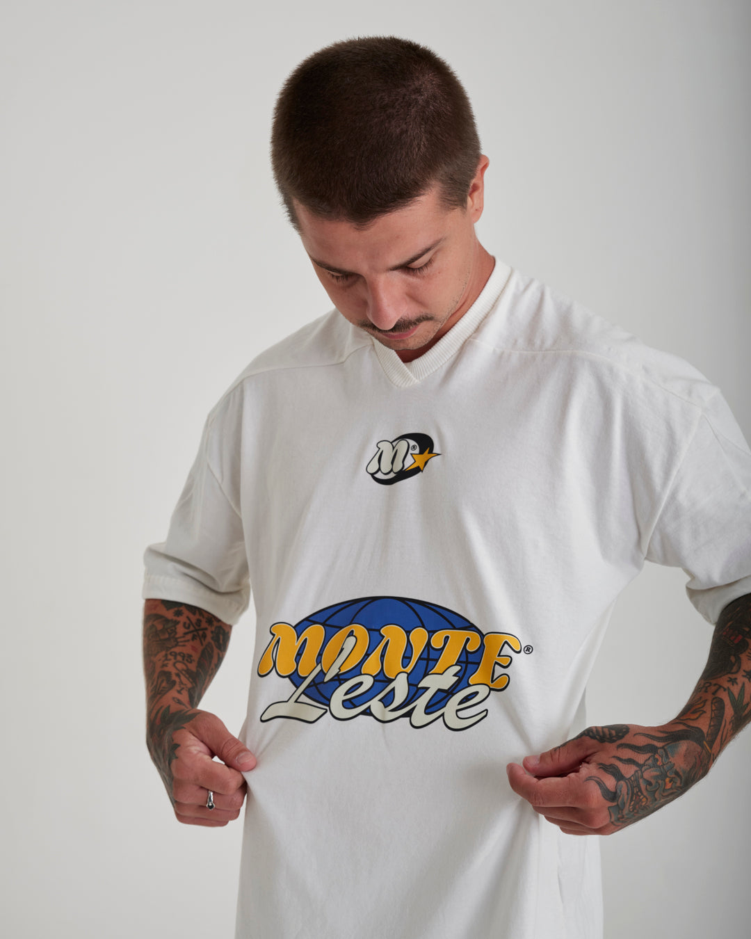Oversized Jersey T-Shirt - Worldwide Off White