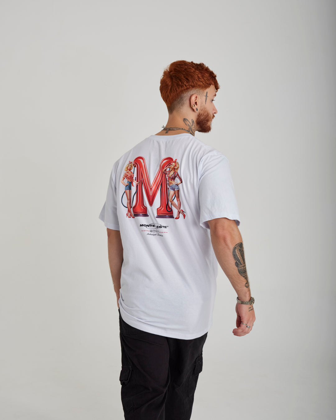 T-Shirt Regular Printed - Oil White