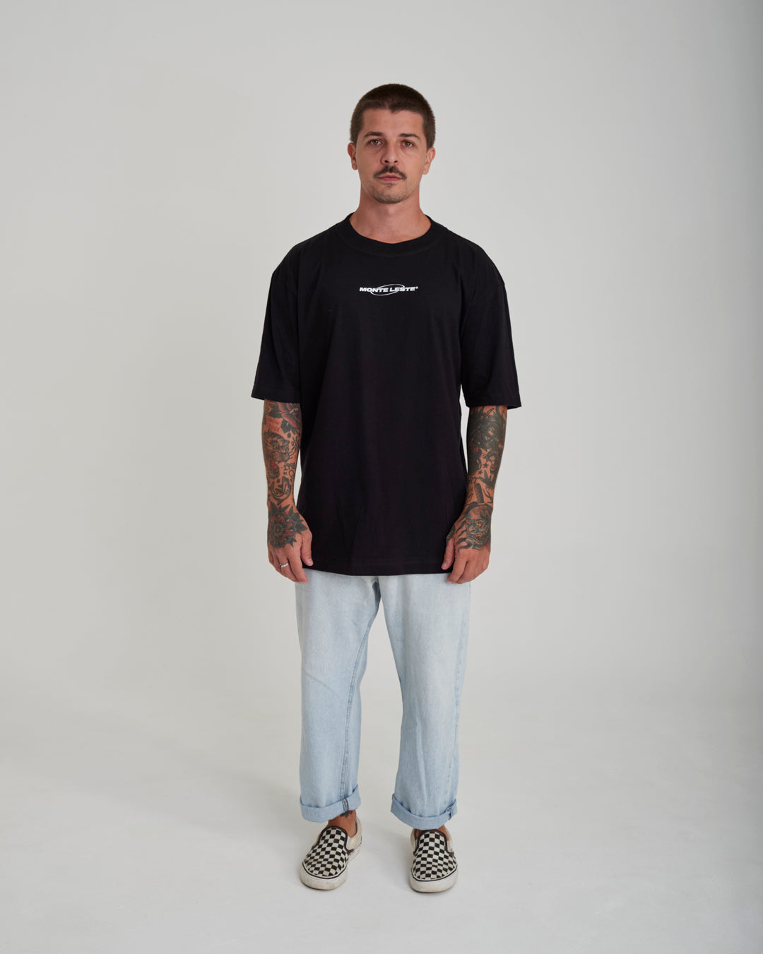 T-Shirt Oversized Printed Oil - Black