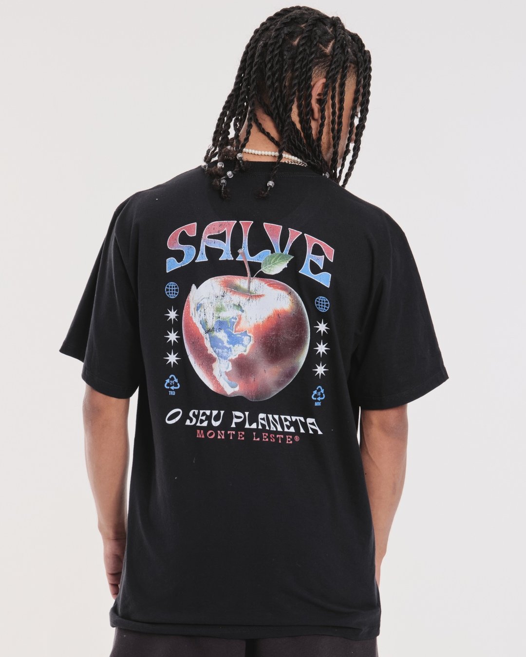 T-Shirt Regular Printed - SOS Black
