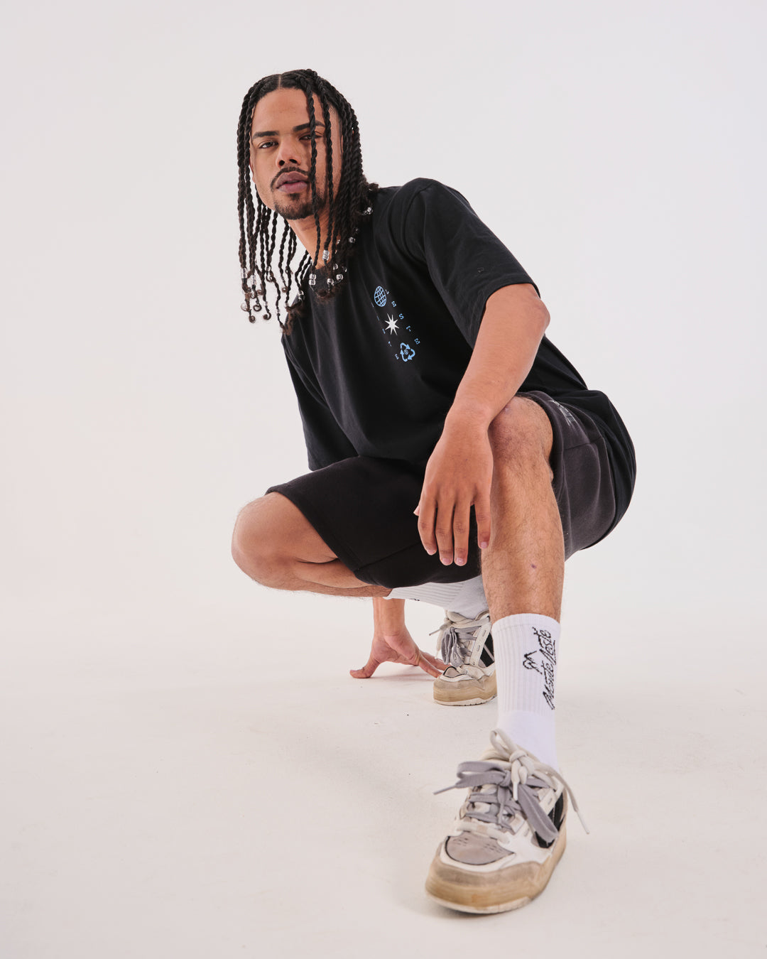 T-Shirt Regular Printed - SOS Black