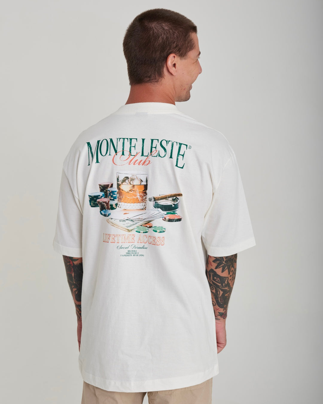 T-Shirt Oversized Printed Club - Off White