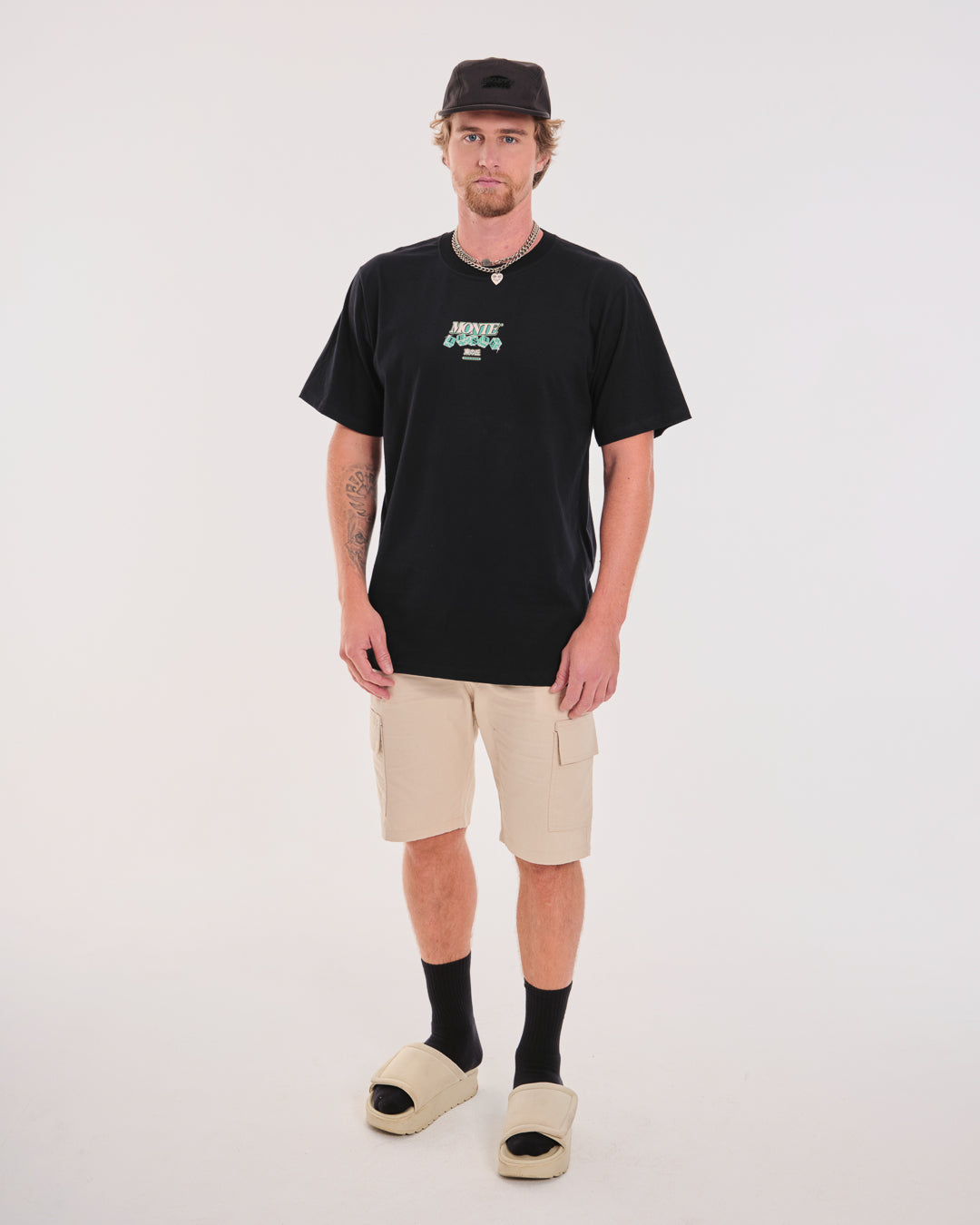 T-Shirt Regular Printed - Dice Black