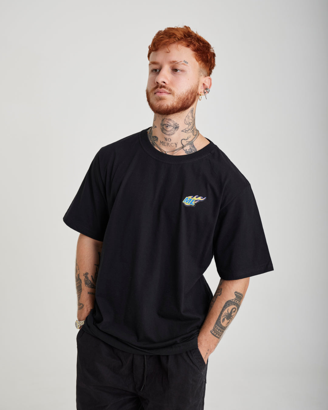 T-Shirt Regular Printed - Fuego Black