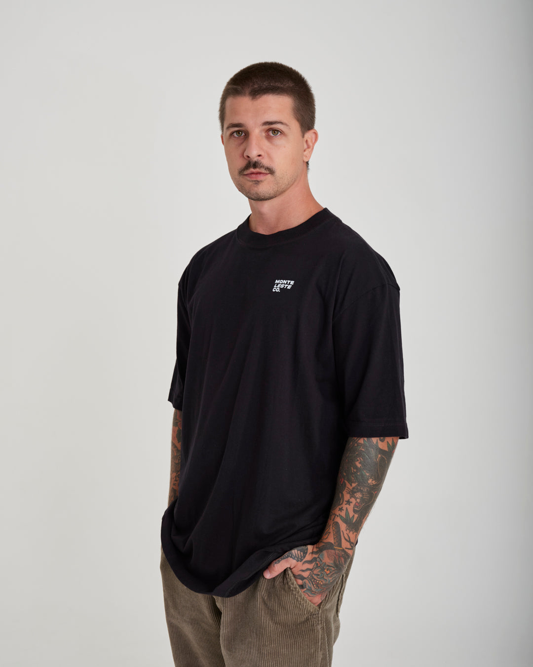 T-Shirt Oversized Printed Company - Black
