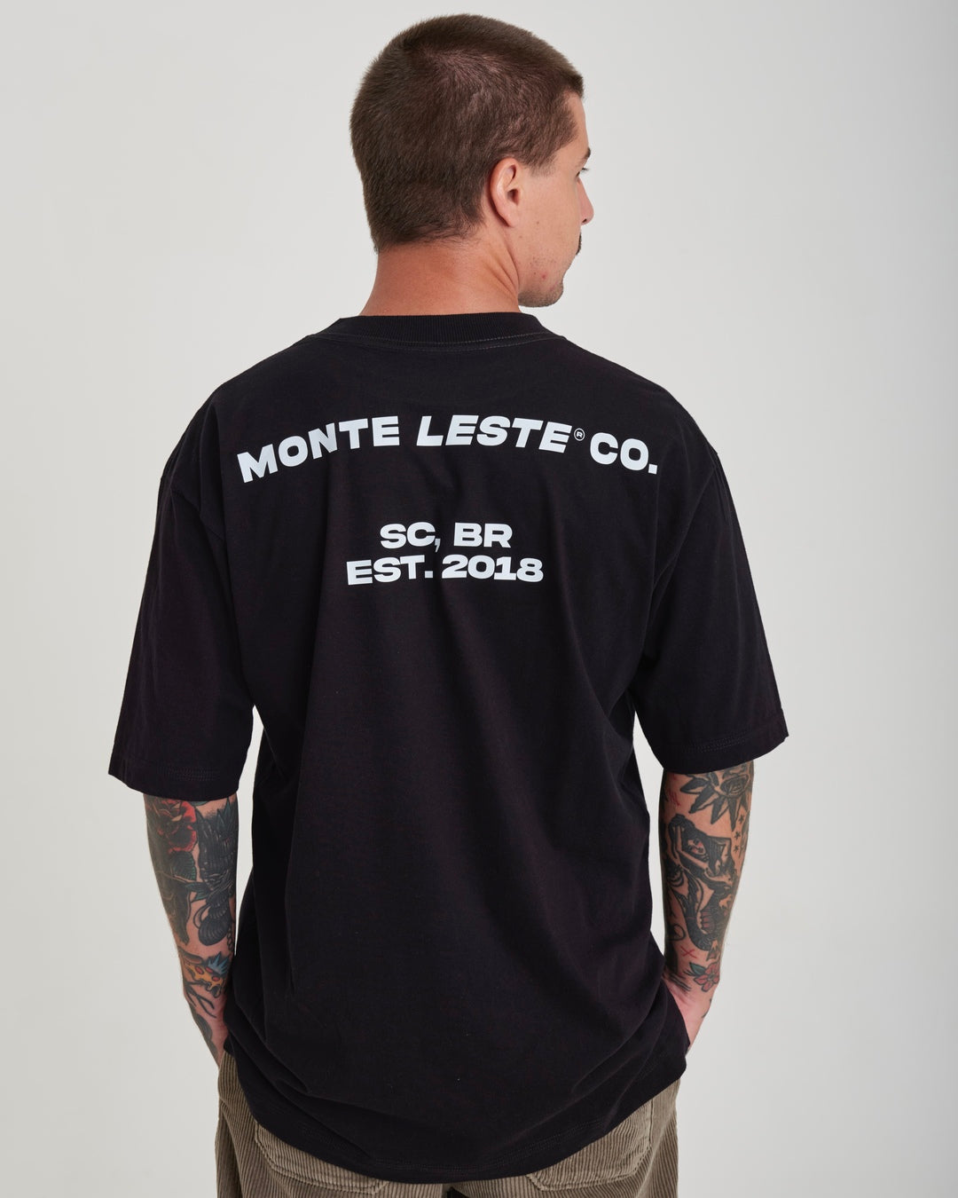 T-Shirt Oversized Printed Company - Black