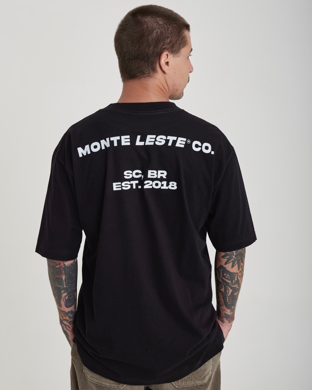 T-Shirt Oversized Printed Company - Black