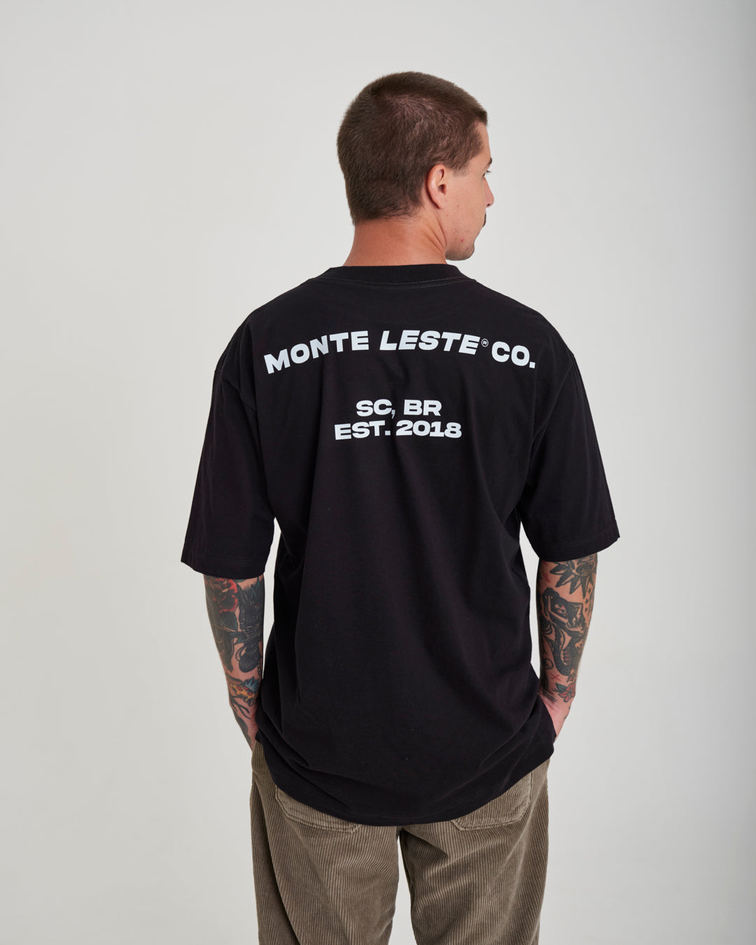 T-Shirt Oversized Printed Company - Black
