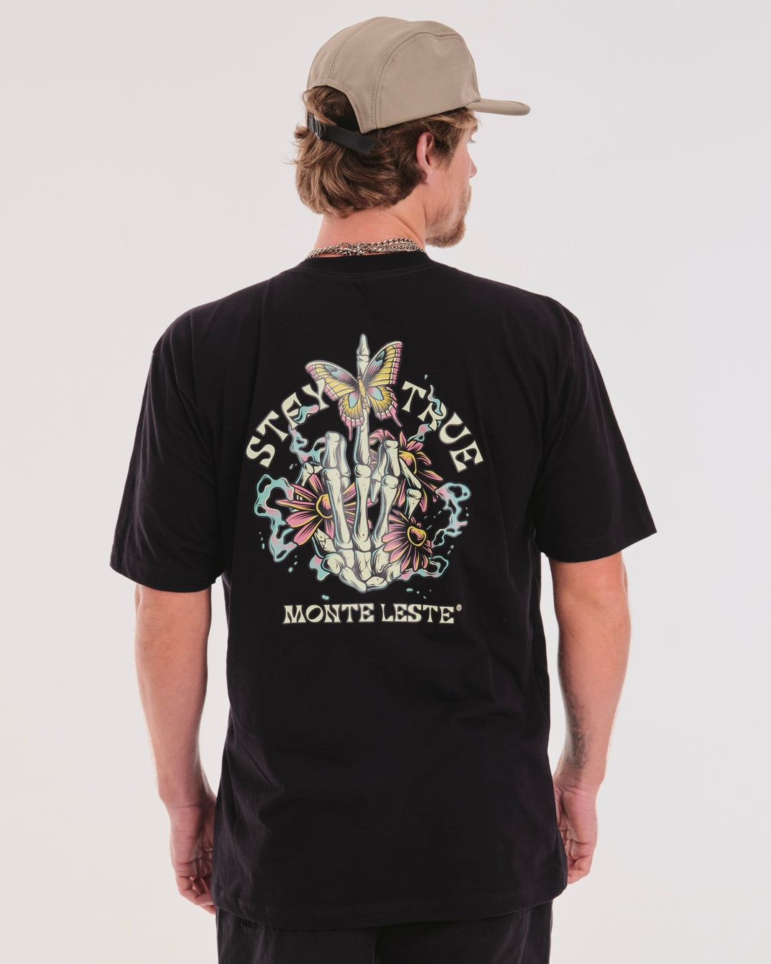 T-Shirt Oversized Printed True - Black