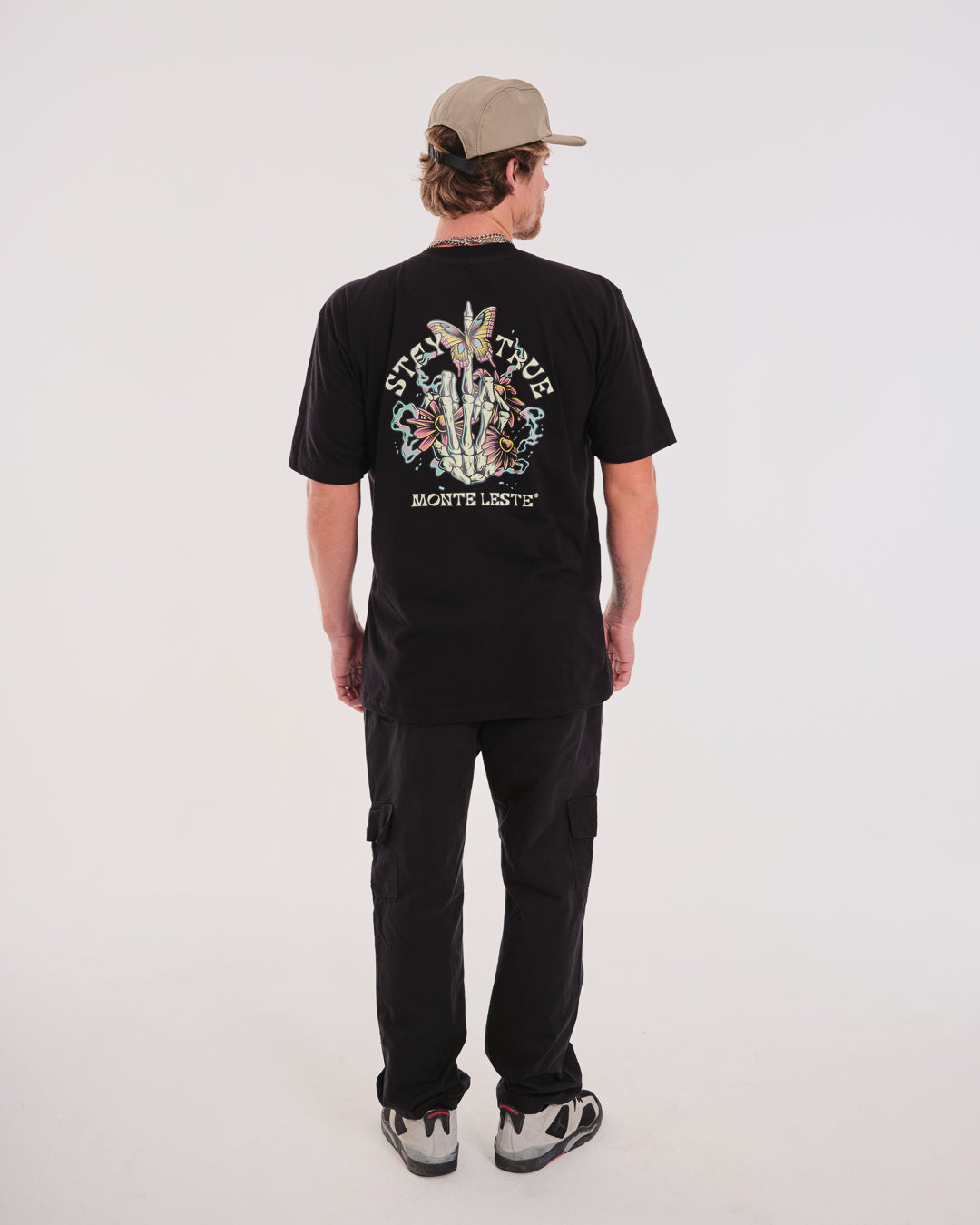 T-Shirt Oversized Printed True - Black