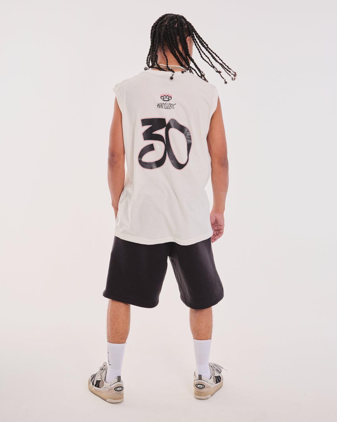 Tank Top Oversized Printed - 30 Off White