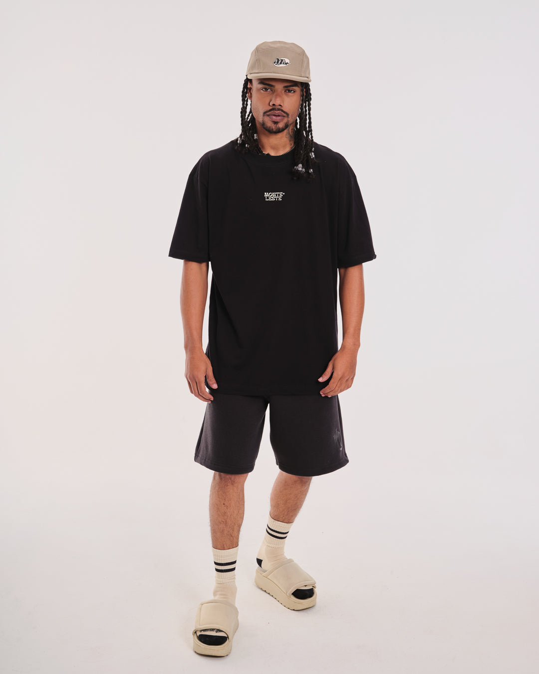 T-Shirt Oversized Printed Monte - Black