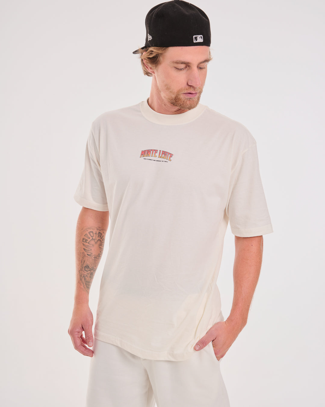 T-Shirt Oversized Printed Thrill - Off White