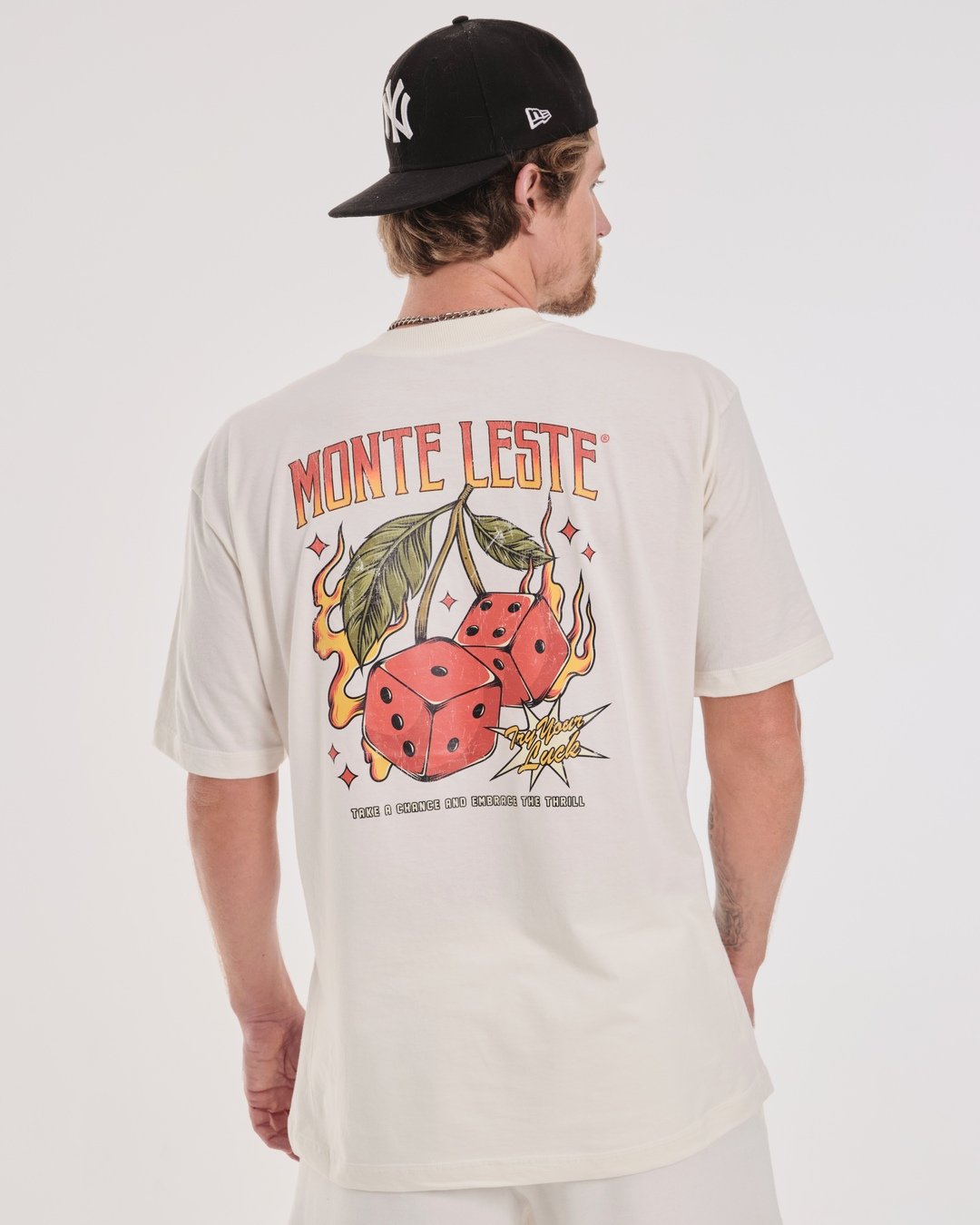 T-Shirt Oversized Printed Thrill - Off White