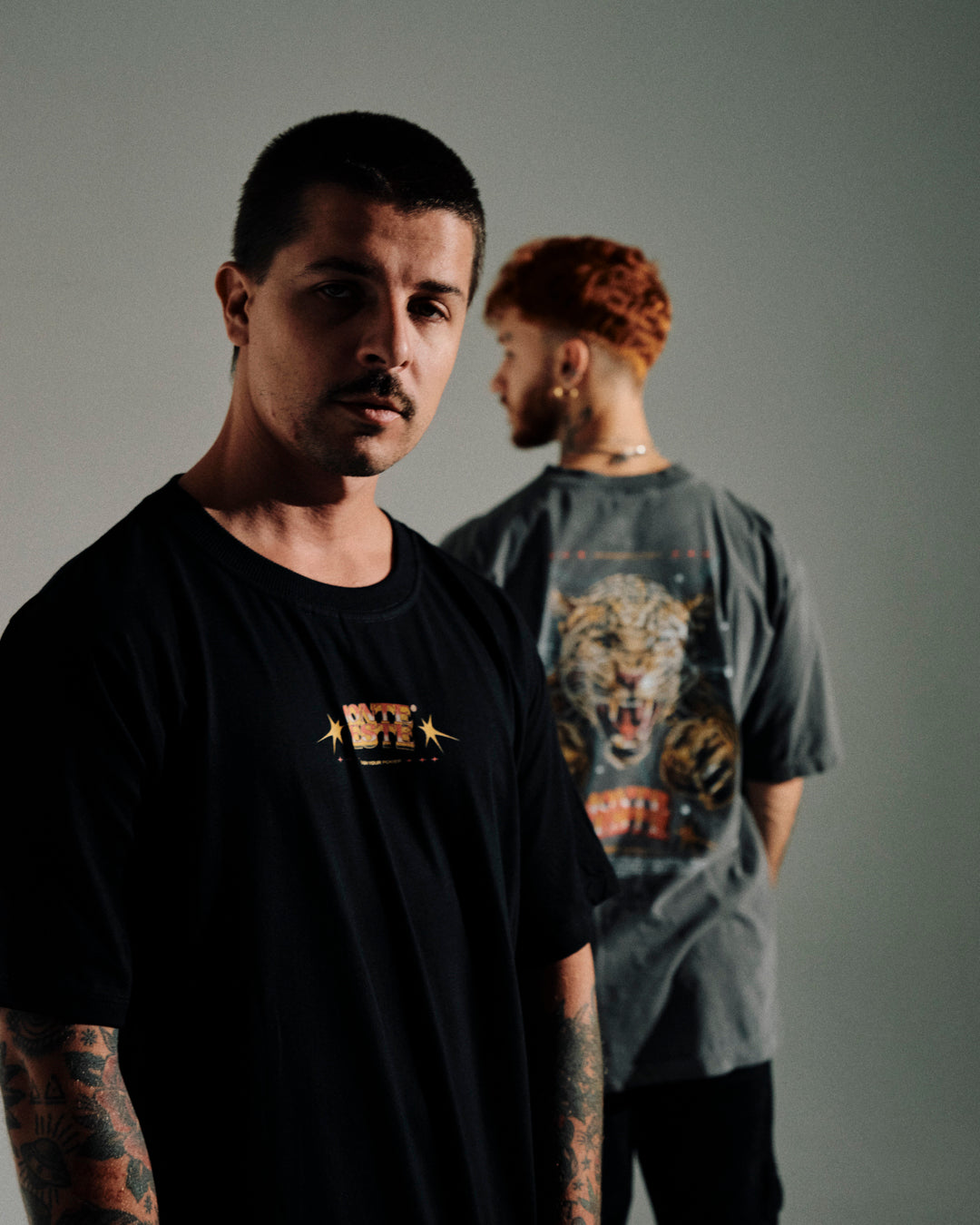 T-Shirt Oversized Printed Fearless - Black