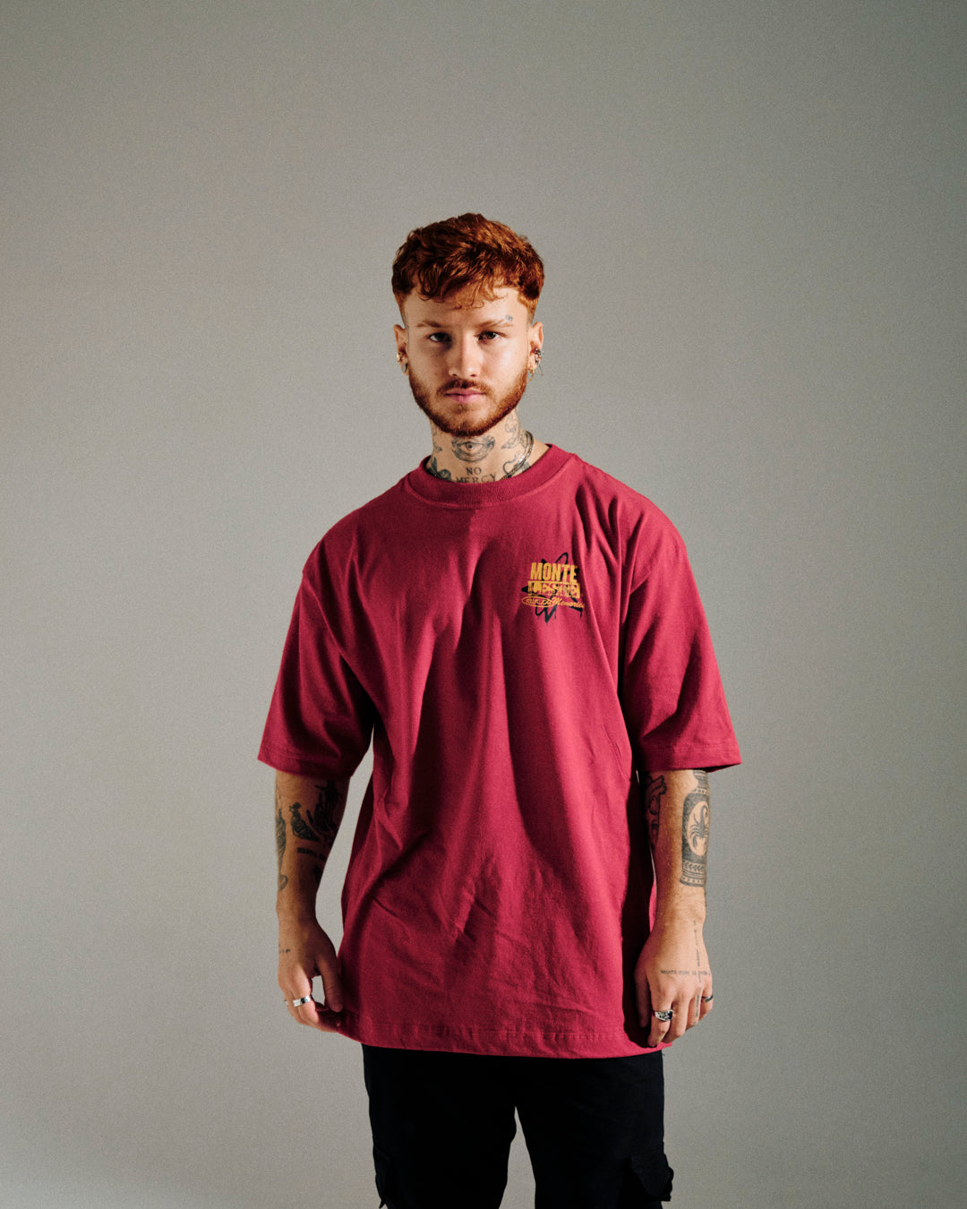 T-Shirt Oversized Printed Memories - Red