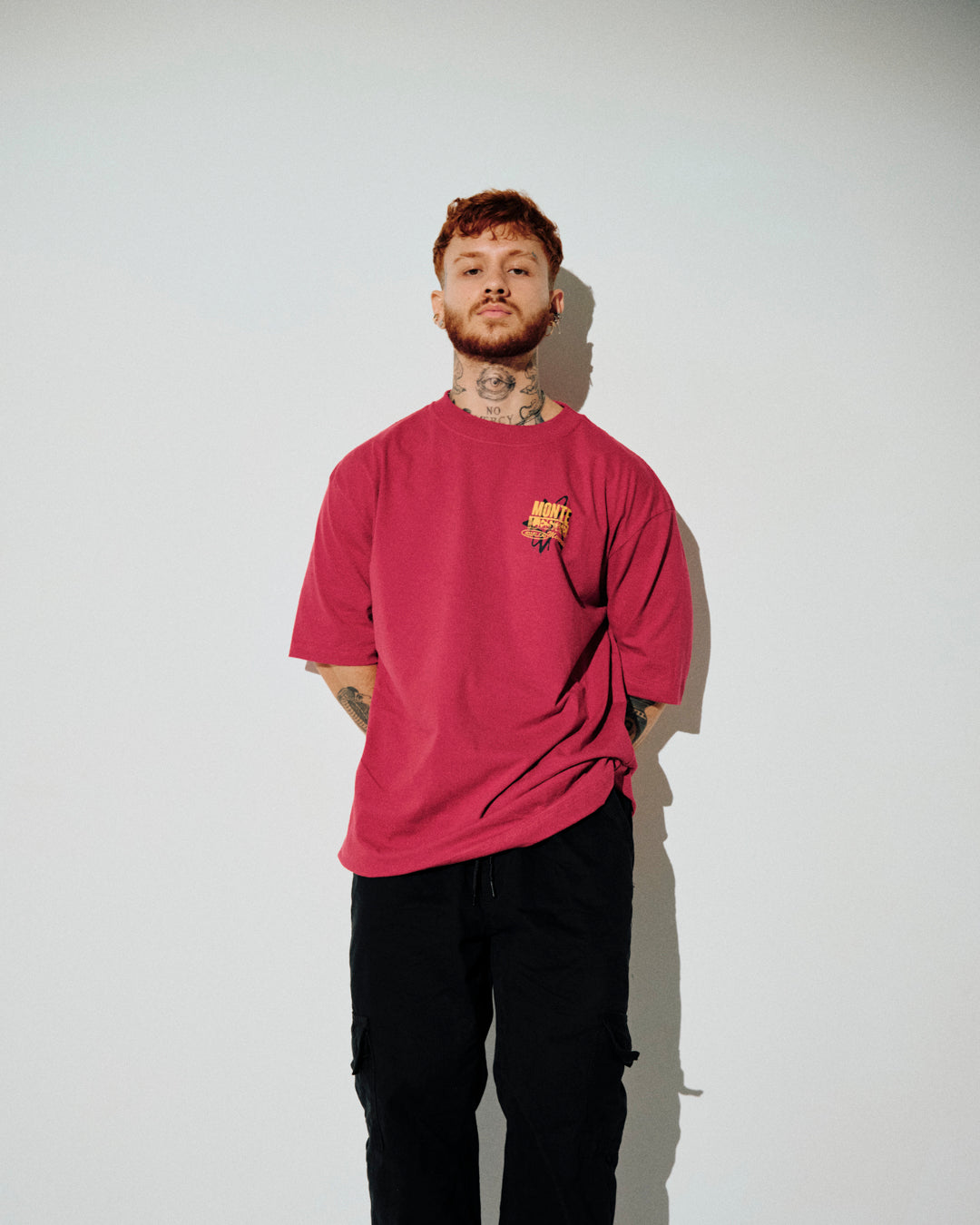 T-Shirt Oversized Printed Memories - Red