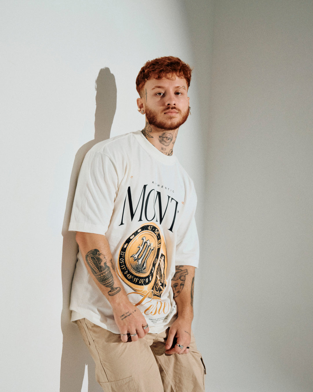 T-Shirt Oversized Printed Champs - Off White