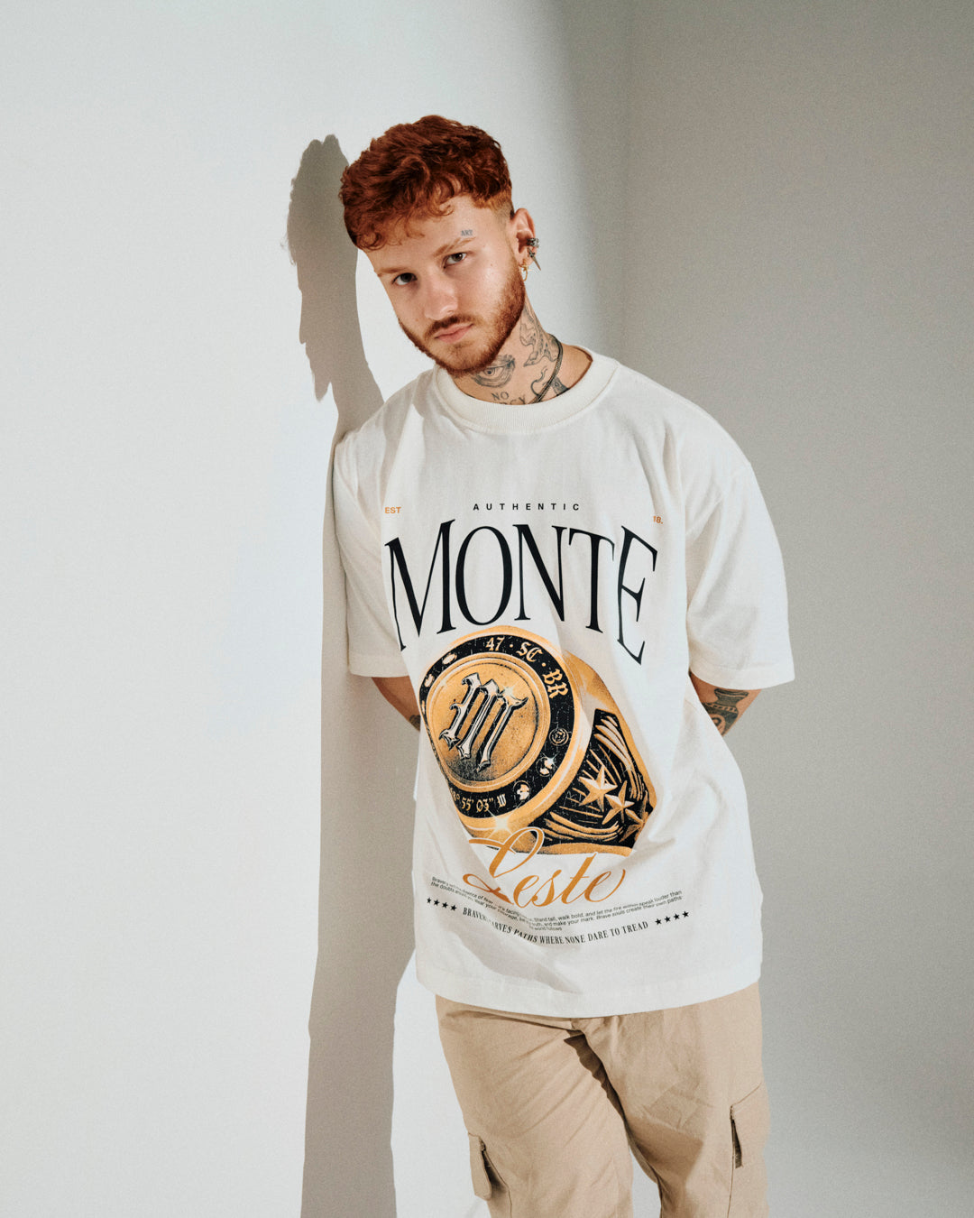 T-Shirt Oversized Printed Champs - Off White