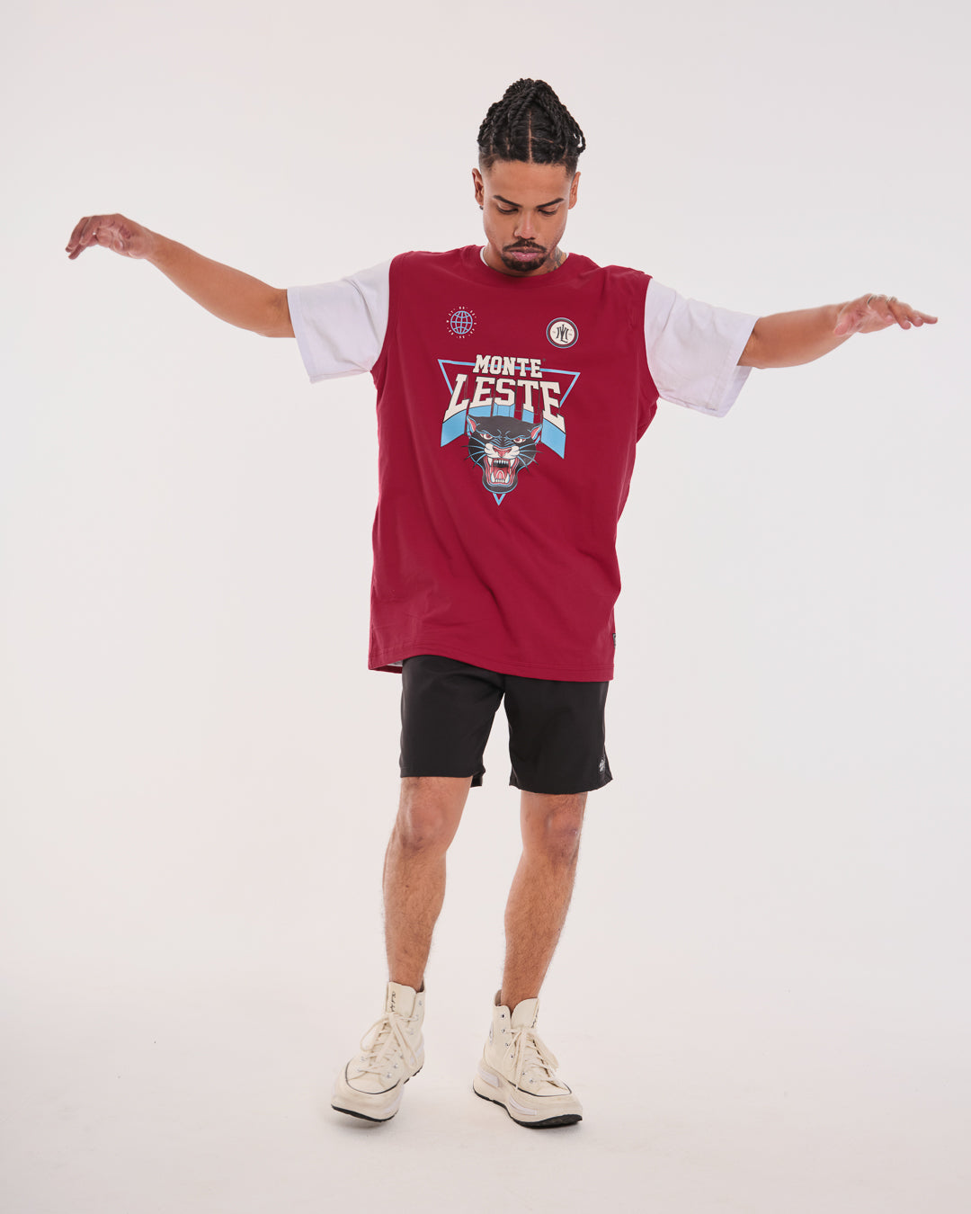 Tank Top Oversized Printed - 23 Red