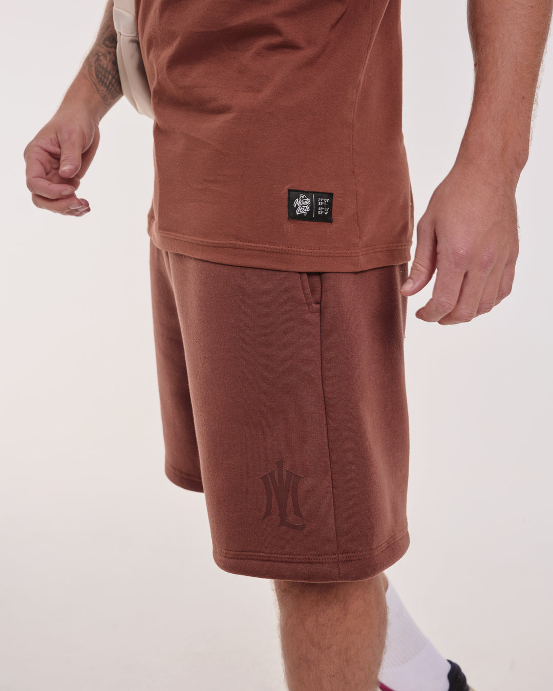 Shorts Oversized de Sweatshirt - Brown