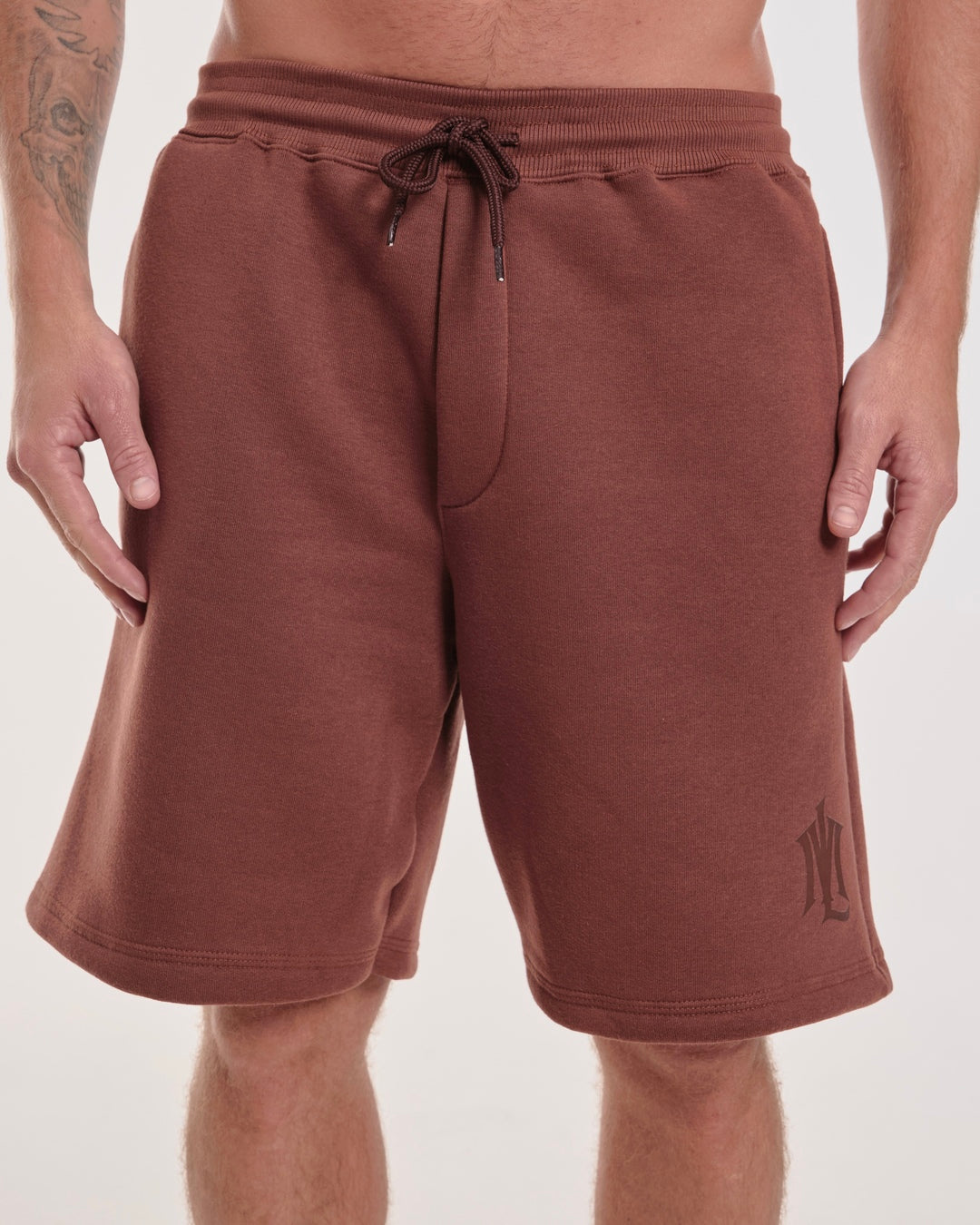 Oversized Sweat Shorts - Brown
