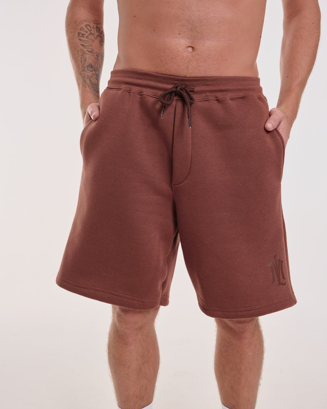 Shorts Oversized de Sweatshirt - Brown