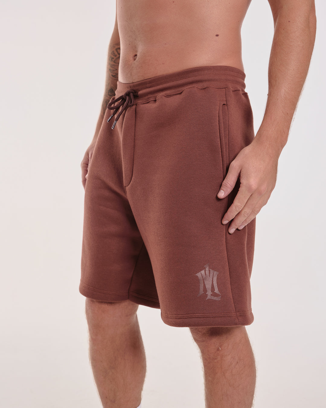 Shorts Oversized de Sweatshirt - Brown