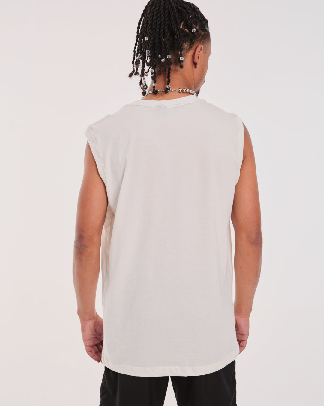 Tank Top Oversized Plain - Off White