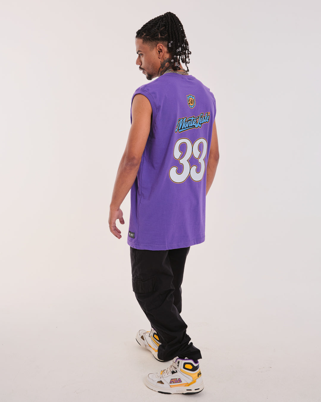 Tank Top Oversized Printed - 33 Purple