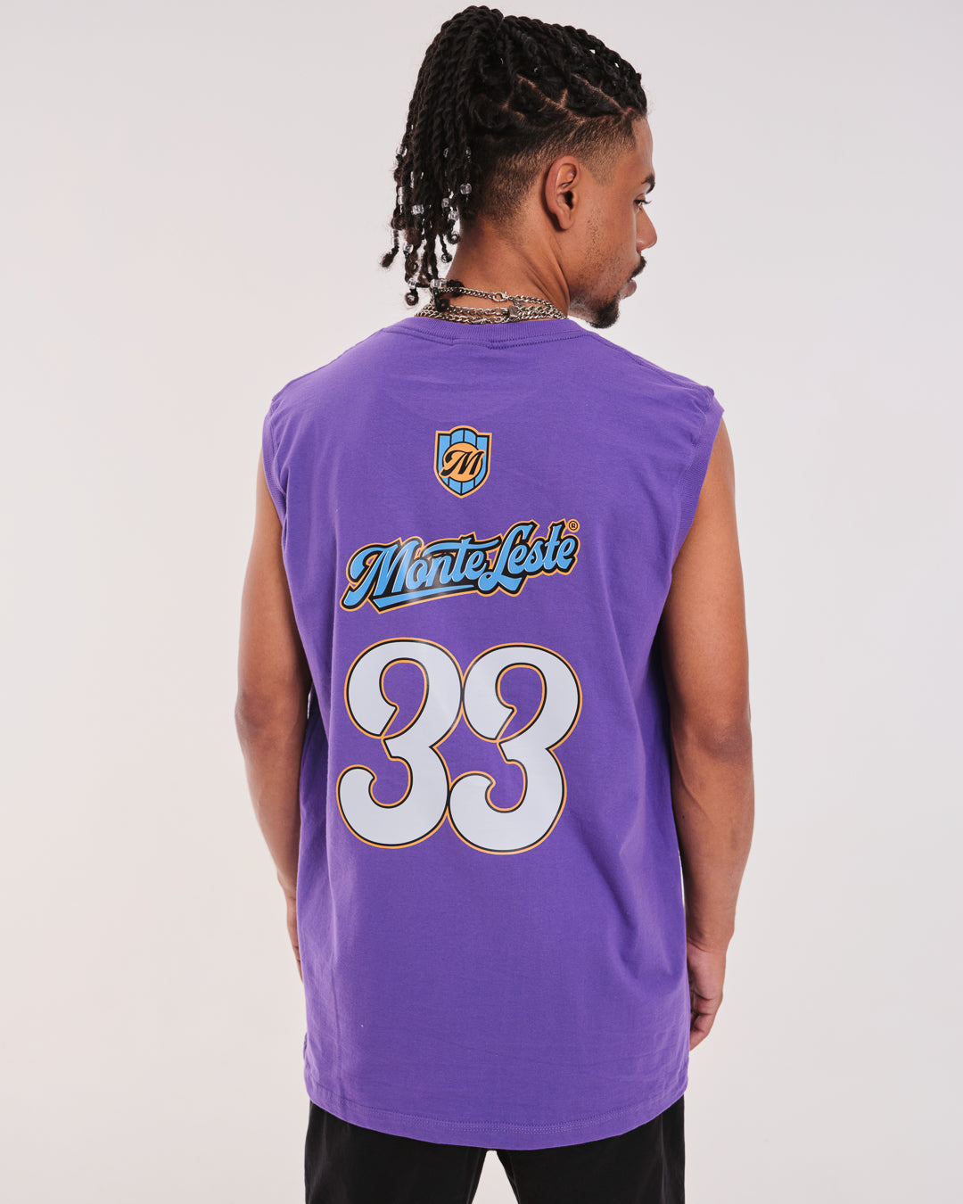 Tank Top Oversized Printed - 33 Purple