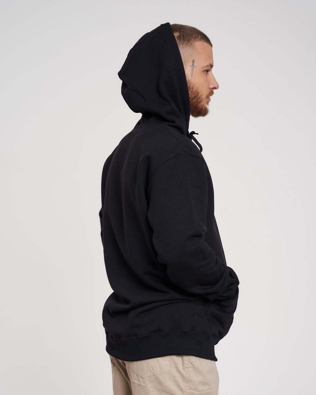 Sweatshirt Kangaroo Hooded - Alien Black
