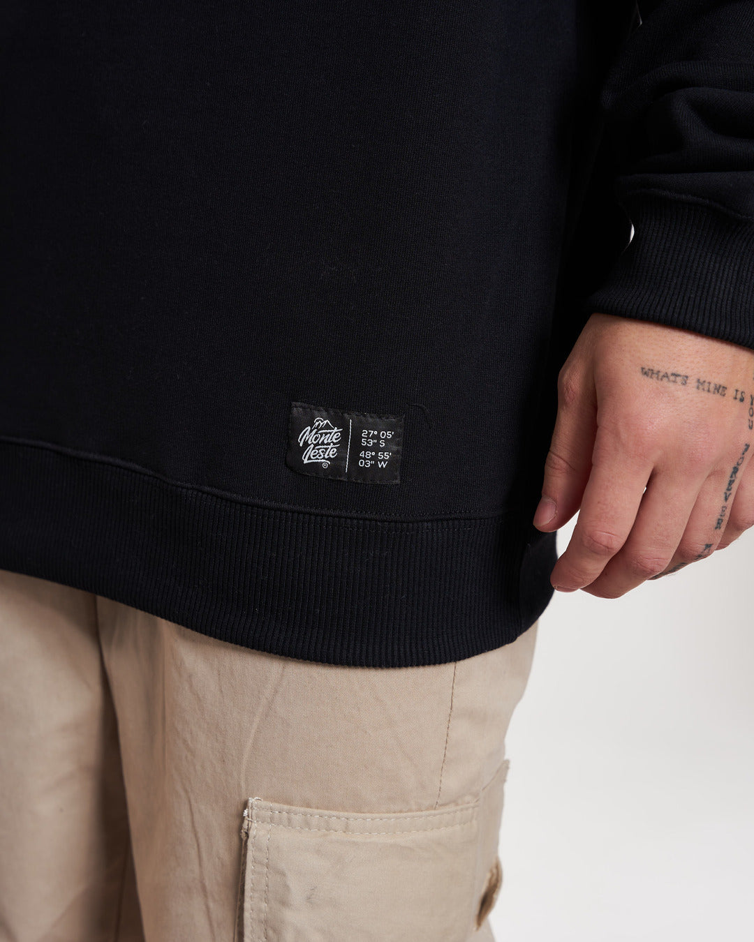 Pullover Sweatshirt Crew Neck - Panther Black